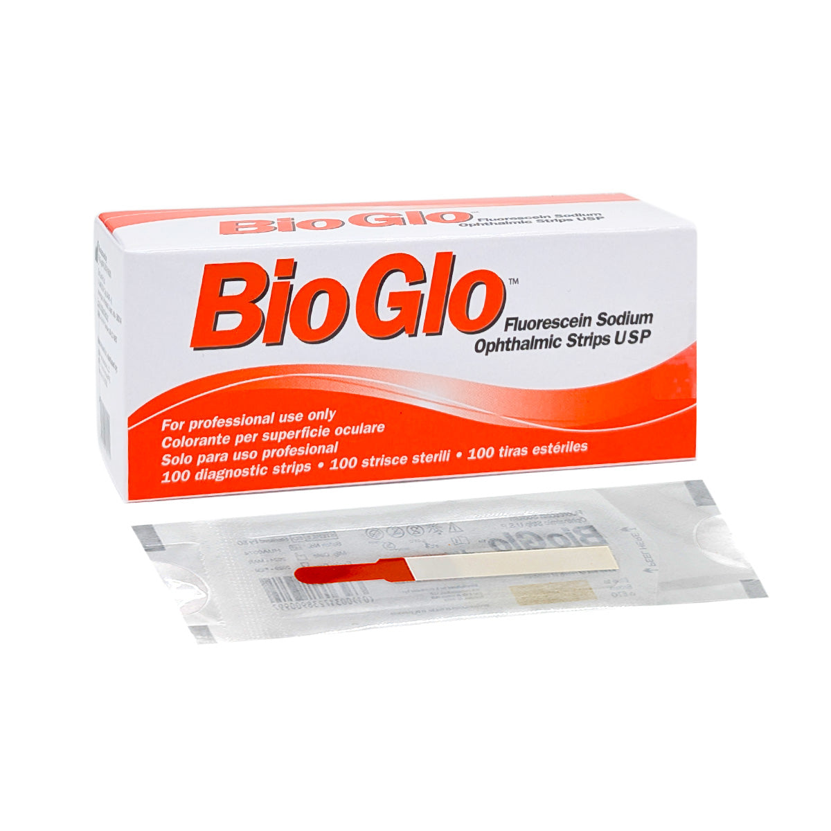 Fluorescein Sodium Opthalmic Strips [BioGlo]- 100/Box