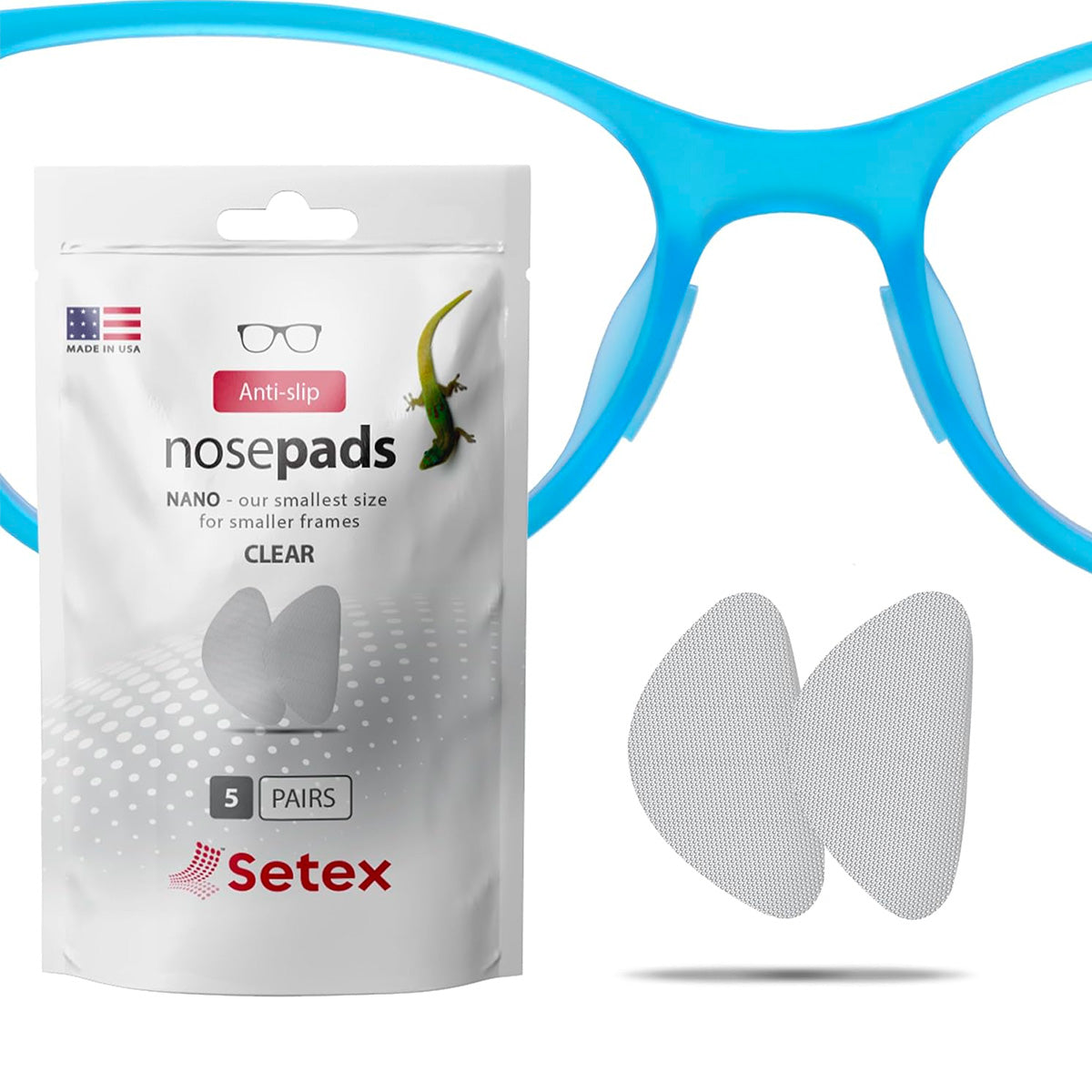 Setex Anti-Slip Nosepads Nano (0.6mm) Clear, 5 pairs