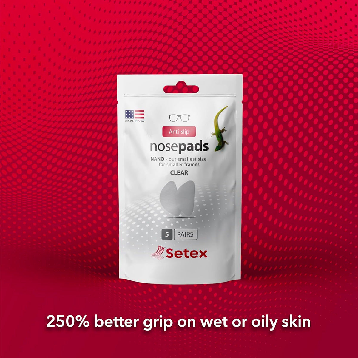 Setex Anti-Slip Nosepads Nano (0.6mm) Clear, 5 pairs