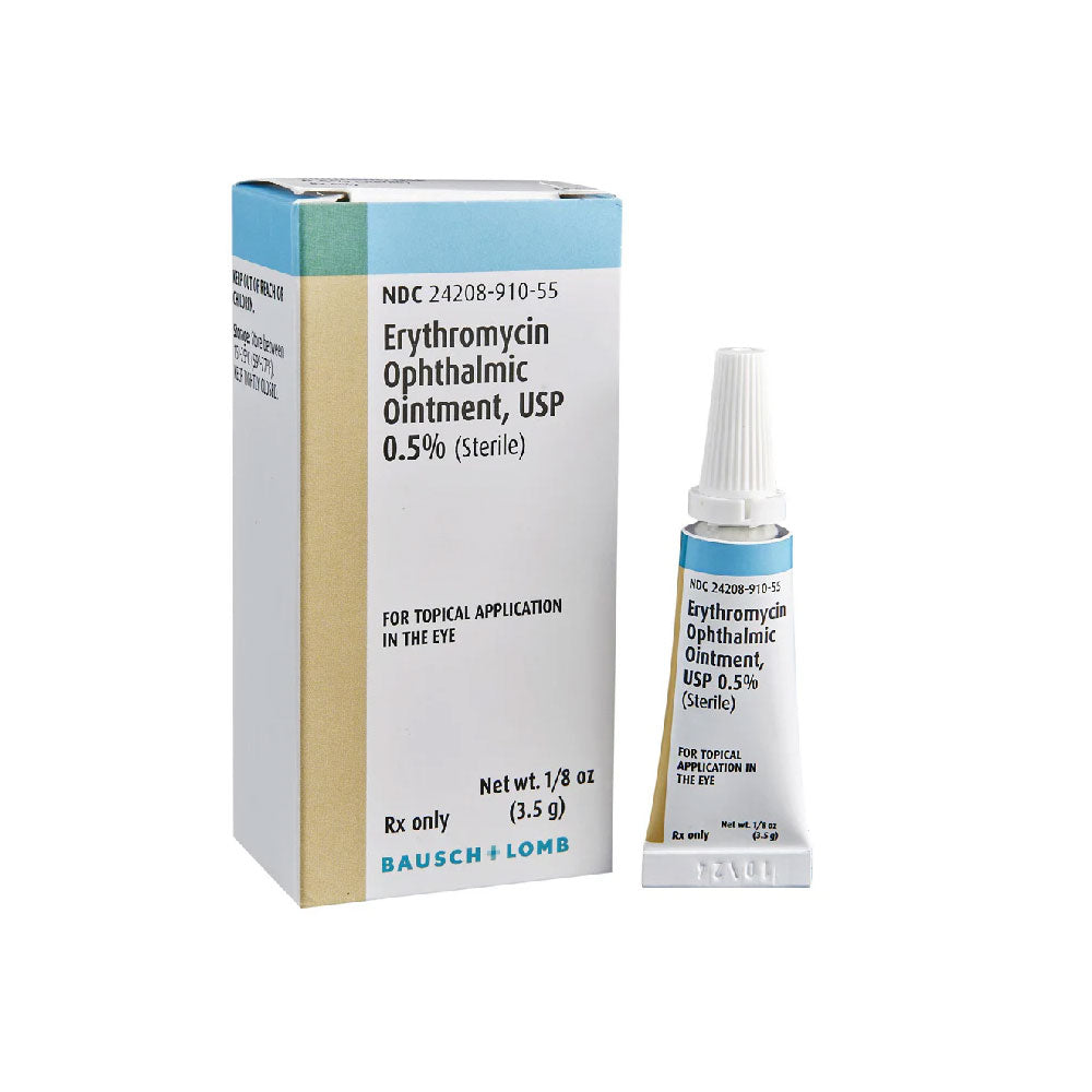 Erythromycin 0.5% ophthalmic ointment 3.5g tube by Bausch & Lomb ‚Äì prescription antibiotic eye ointment for bacterial infections ‚Äì Vision Rescue.