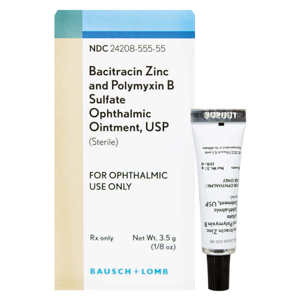 Bacitracin Zinc Polymyxin B Sulfate Ophthalmic Ointment 3.5g, Bausch