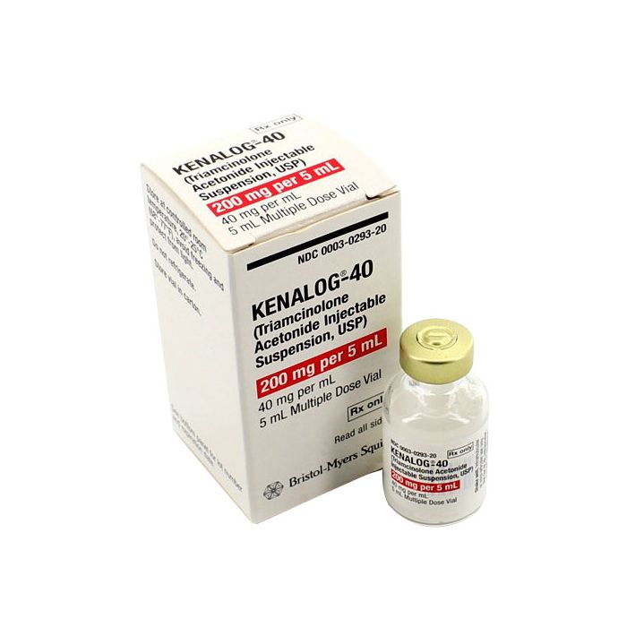 A 5 mL vial of Kenalog-10 Injection by MedPharma USA contains triamcinolone acetonide, a corticosteroid formulation essential for clinical injections.