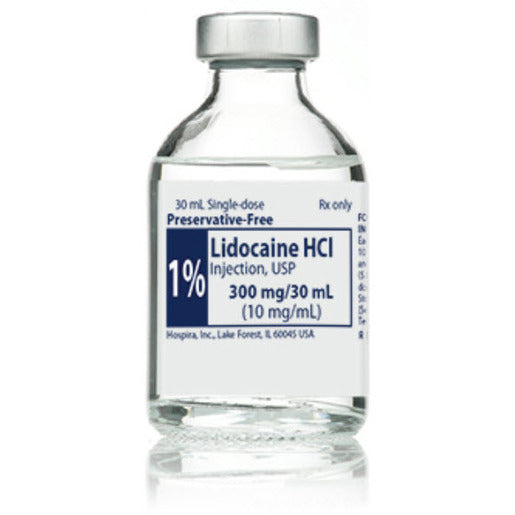 Lidocaine Injection 1%, 30mL