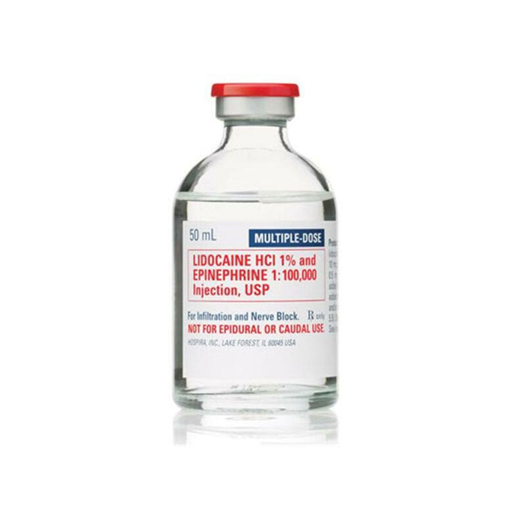 Lidocaine Injection 1% w/ Epinephrine, 50mL