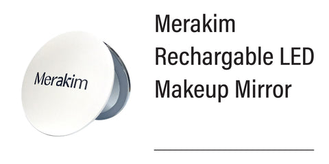 Merakim Rechargeable LED Makeup Mirror with 1/3X Magnification – Adjustable Light Settings, Portable & Eco-Friendly from Modal