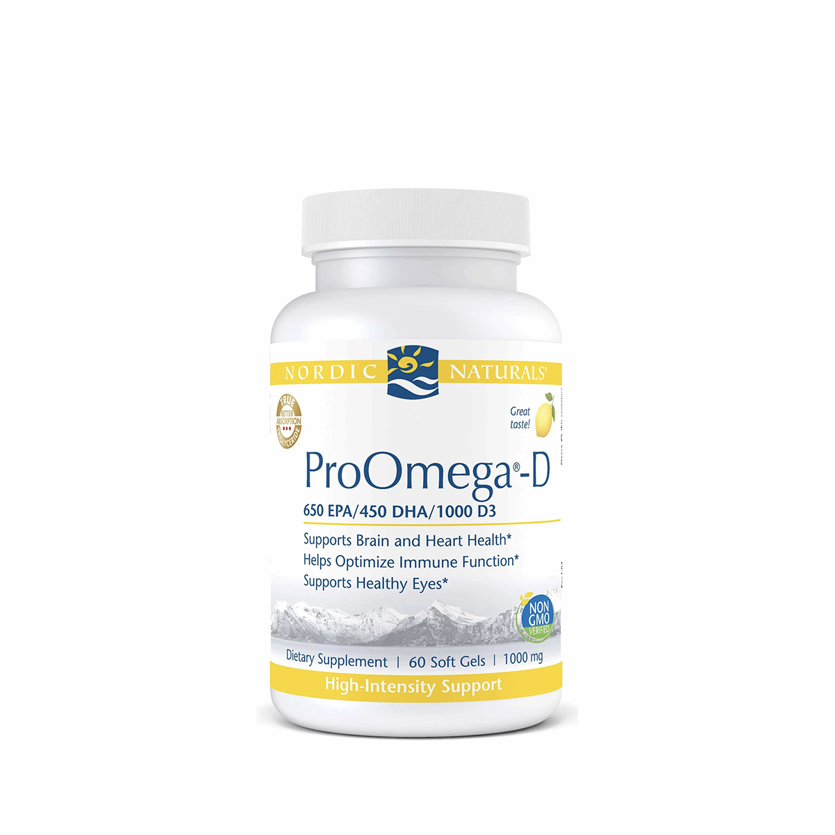 Nordic Naturals ProOmega-D Lemon Flavor (60ct)