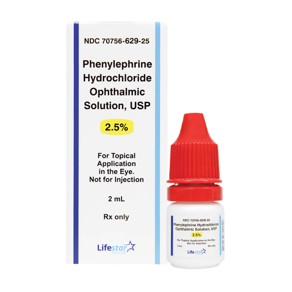 Phenylephrine Hydrochloride 2.5% Ophthalmic Solution - 2mL