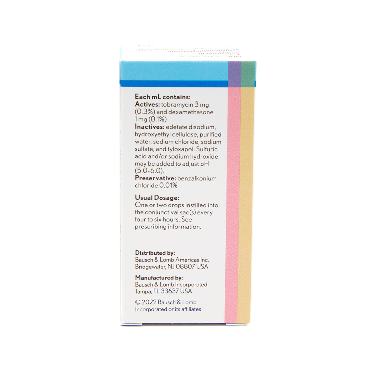 Tobramycin Dexamethasone [TOBRADEX] 0.3%/0.1% 2.5mL