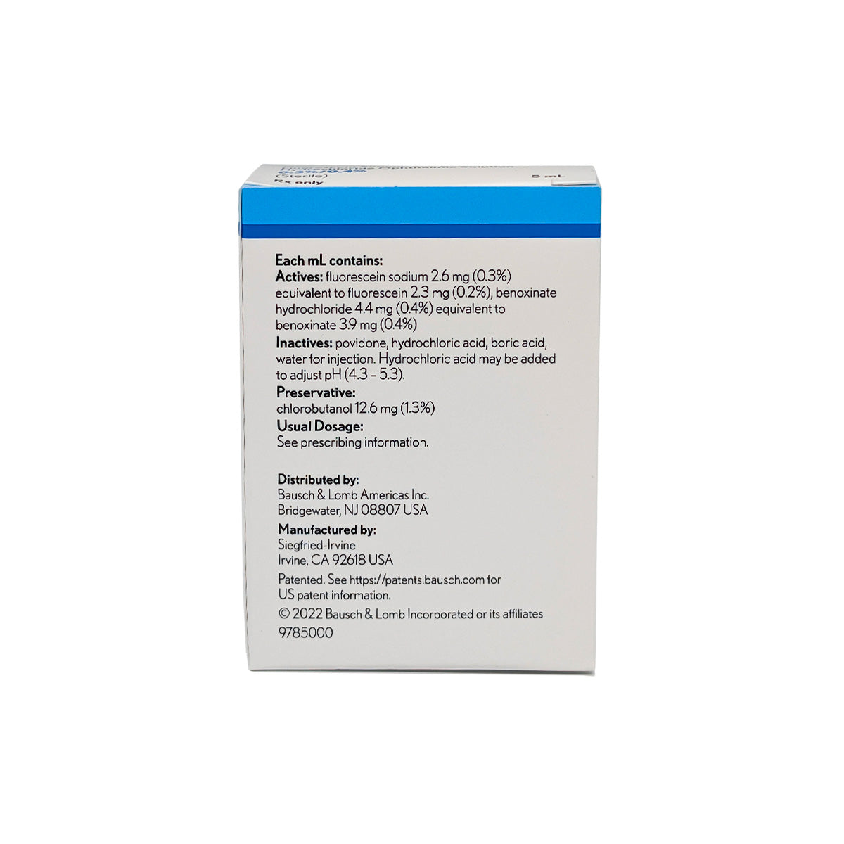 Fluorescein Sodium Benoxinate 0.3%/0.4% 5mL