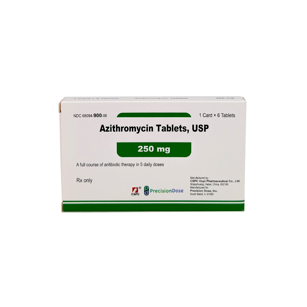 Azithromycin 250mg Tabs [Z-PACK] 6/Pack