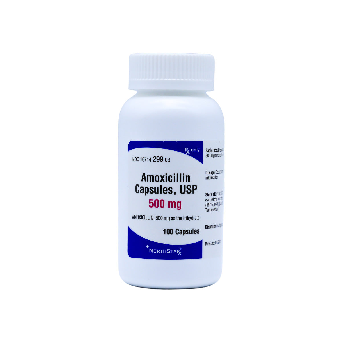 Amoxicillin Tablets 500MG 100/Count