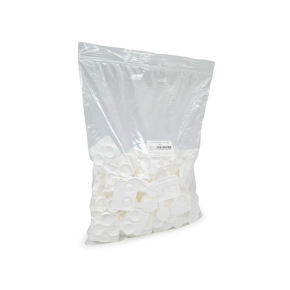 Contact Cases, Flip top, White, 50/Bag