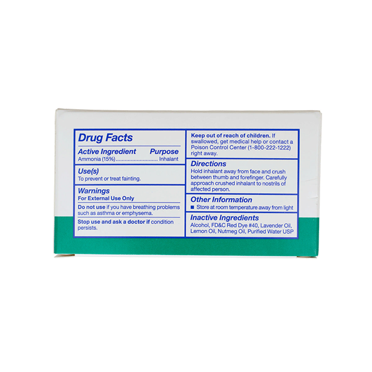 Ammonia Inhalants 0.33cc 10/Box