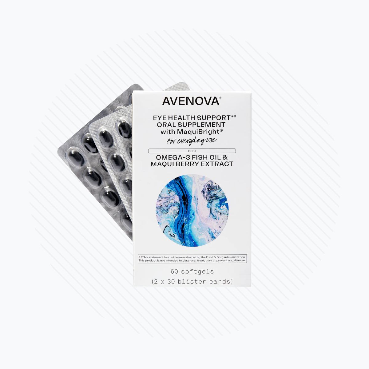 Avenova Eye Health Support with MaquiBright & Omega-3 (60ct 1 Month Supply)