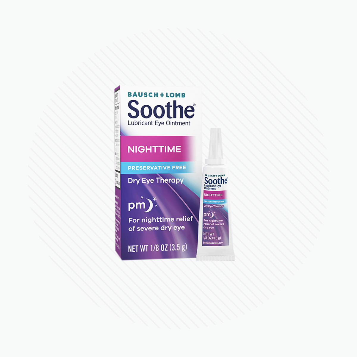 Soothe Eye Ointment by Bausch & Lomb, Lubricant Relief for Dry Eyes, Nighttime Dry Eye Therapy, Sensitive Eyes, Preservative Free, (1.8 Oz tube)