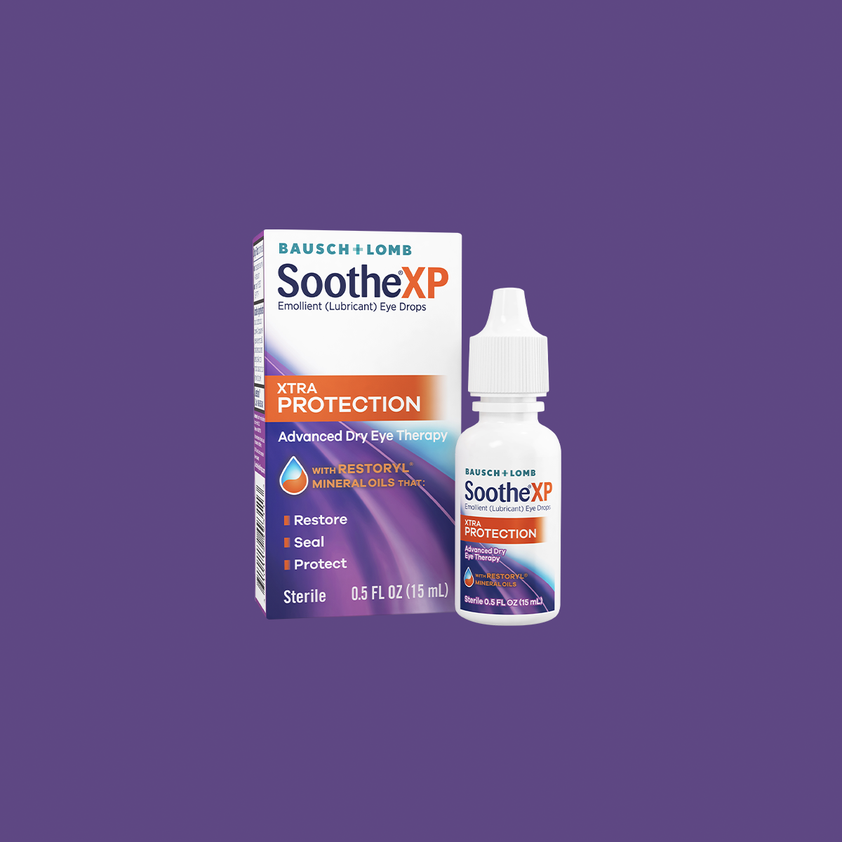Bausch & Lomb Soothe XP Lubricant Eye Drops, Xtra Protection Formula, (15 ml Bottle)