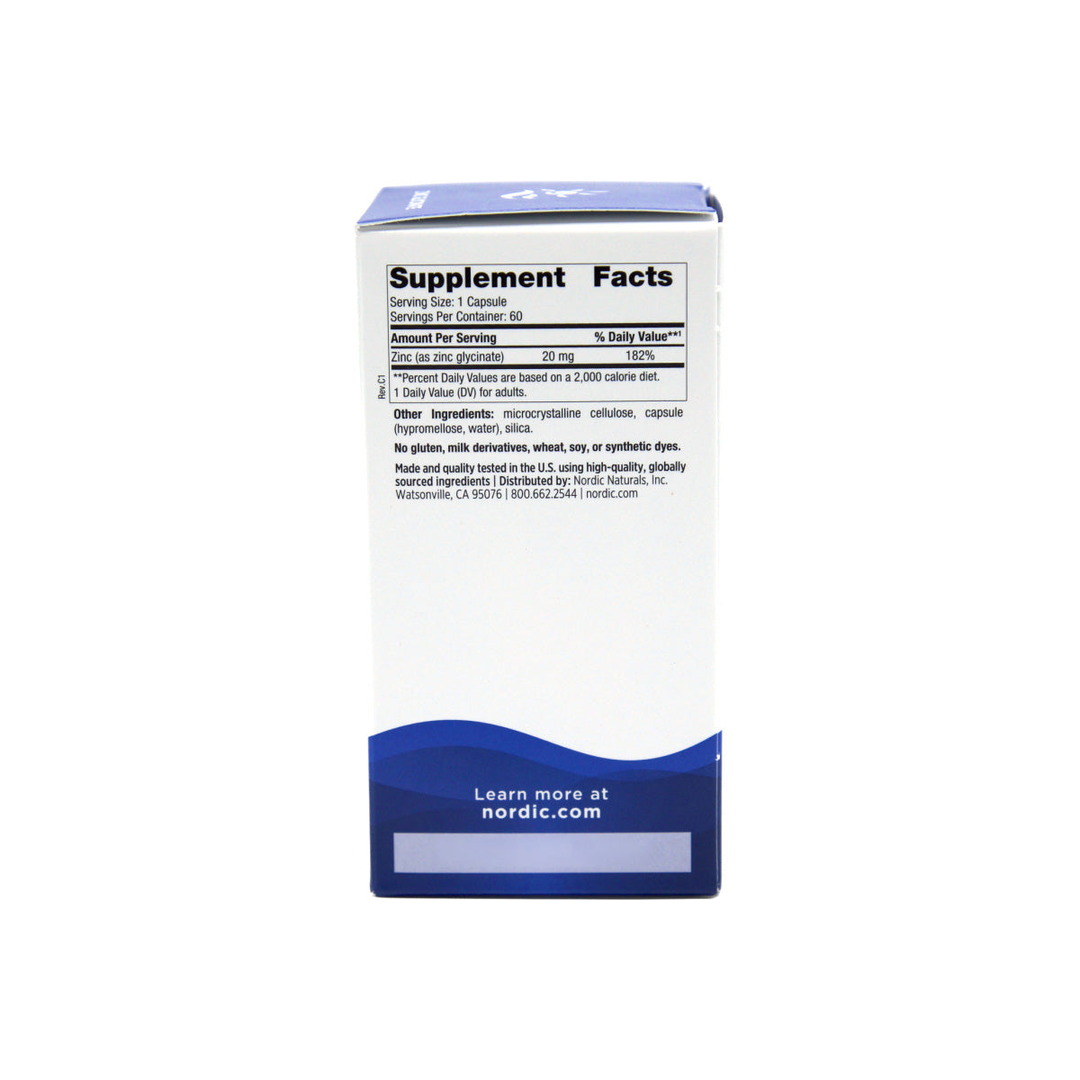 Nordic Naturals Zinc Glycinate - Immune & Antioxidant Support (60ct)
