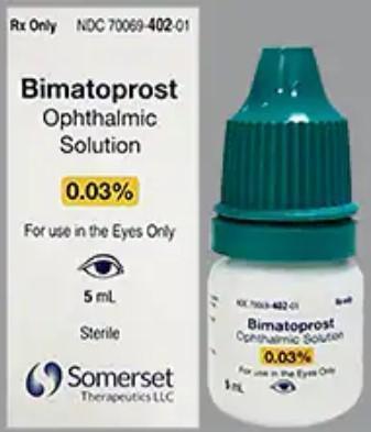 Bimatoprost 0.03% Ophthalmic Solution 5mL - Somerset at Stag Medical - Eye Care, Ophthalmology and Optometric Products. Shop and save on Proparacaine, Tropicamide and More at Stag Medical & Eye Care Supply