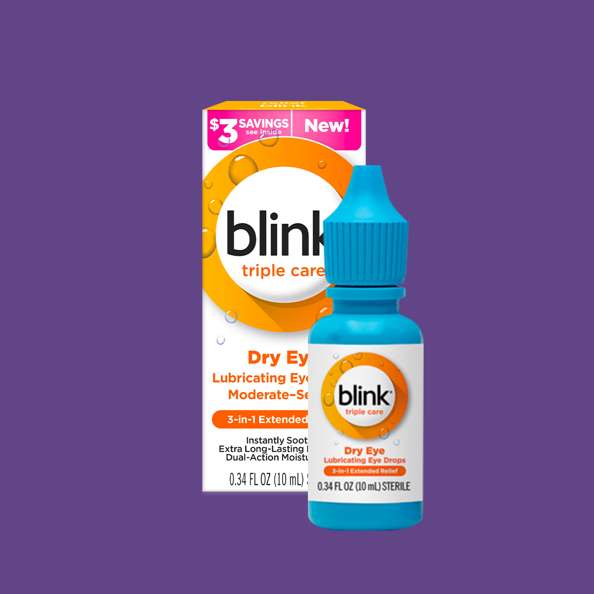 Blink Triple Care 3 in 1 Eye drops for Moderate to Severe Dry Eye