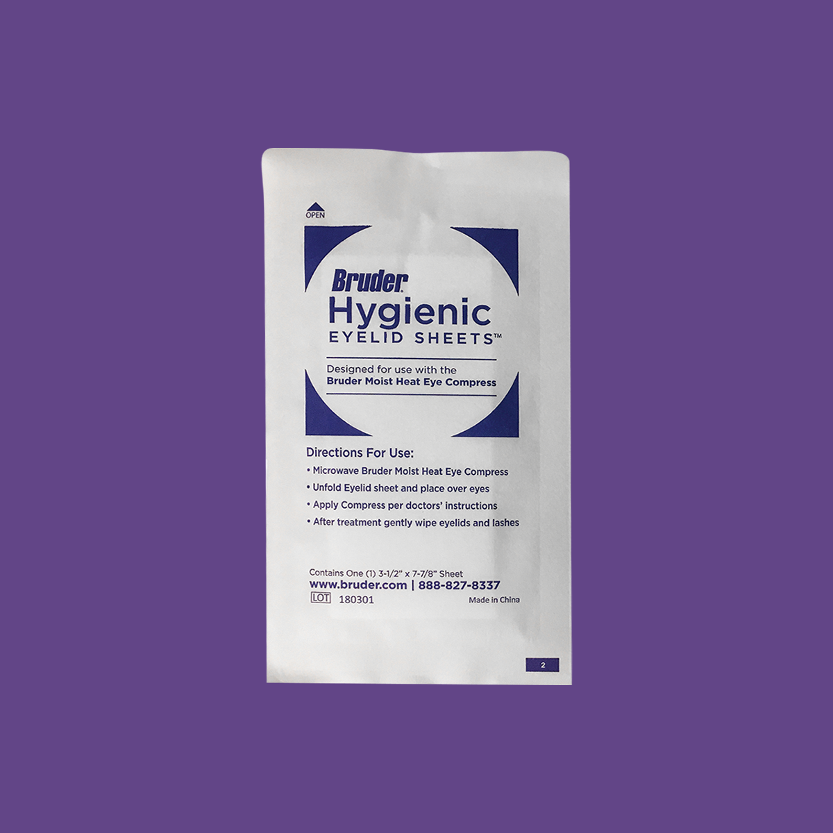 Bruder Hygienic Eyelid Sheets 35 Count Box (Used with Bruder Mask)