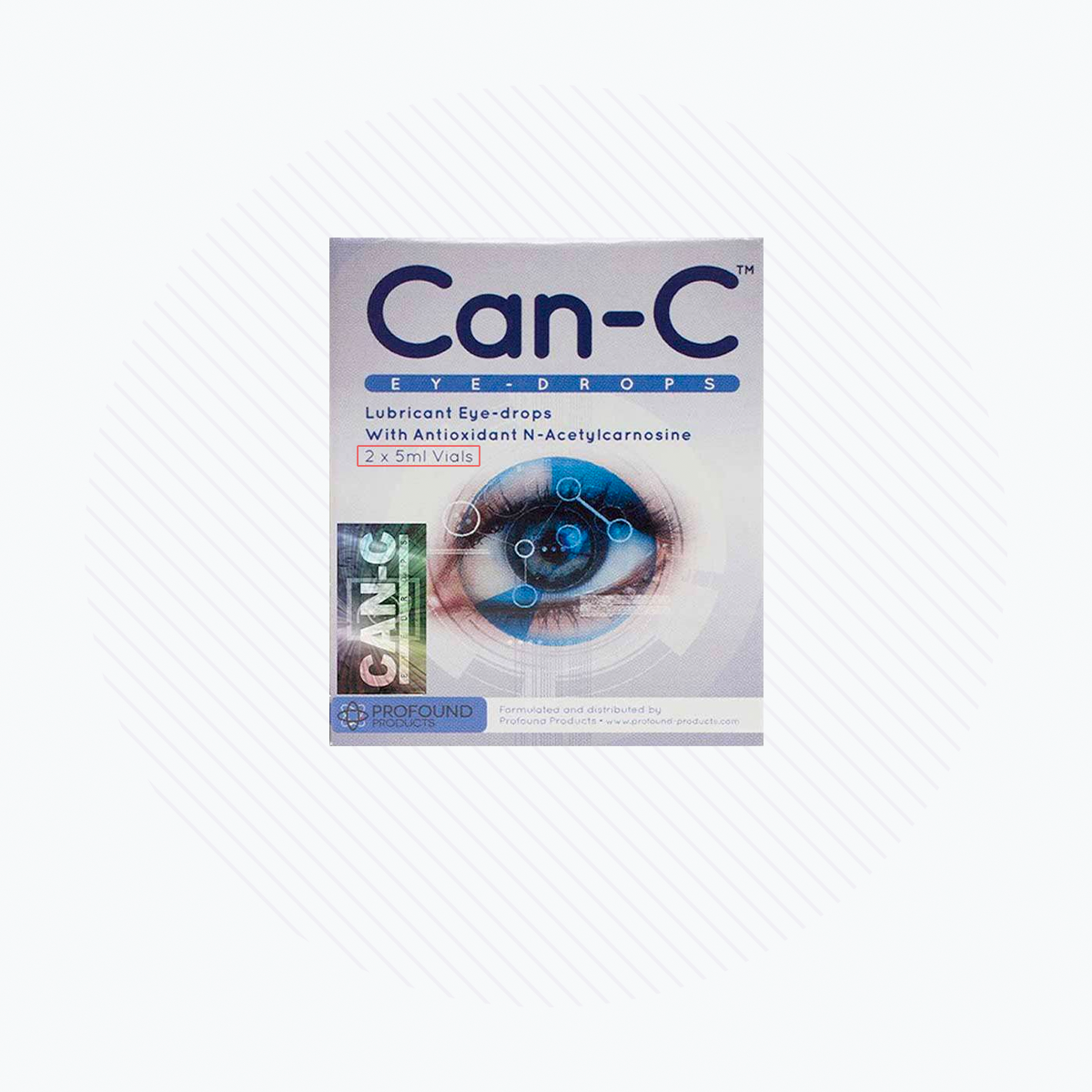 Can-C Lubricant Eye Drops with N-Acetylcarnosine (2 pack of 5 ml Bottles)
