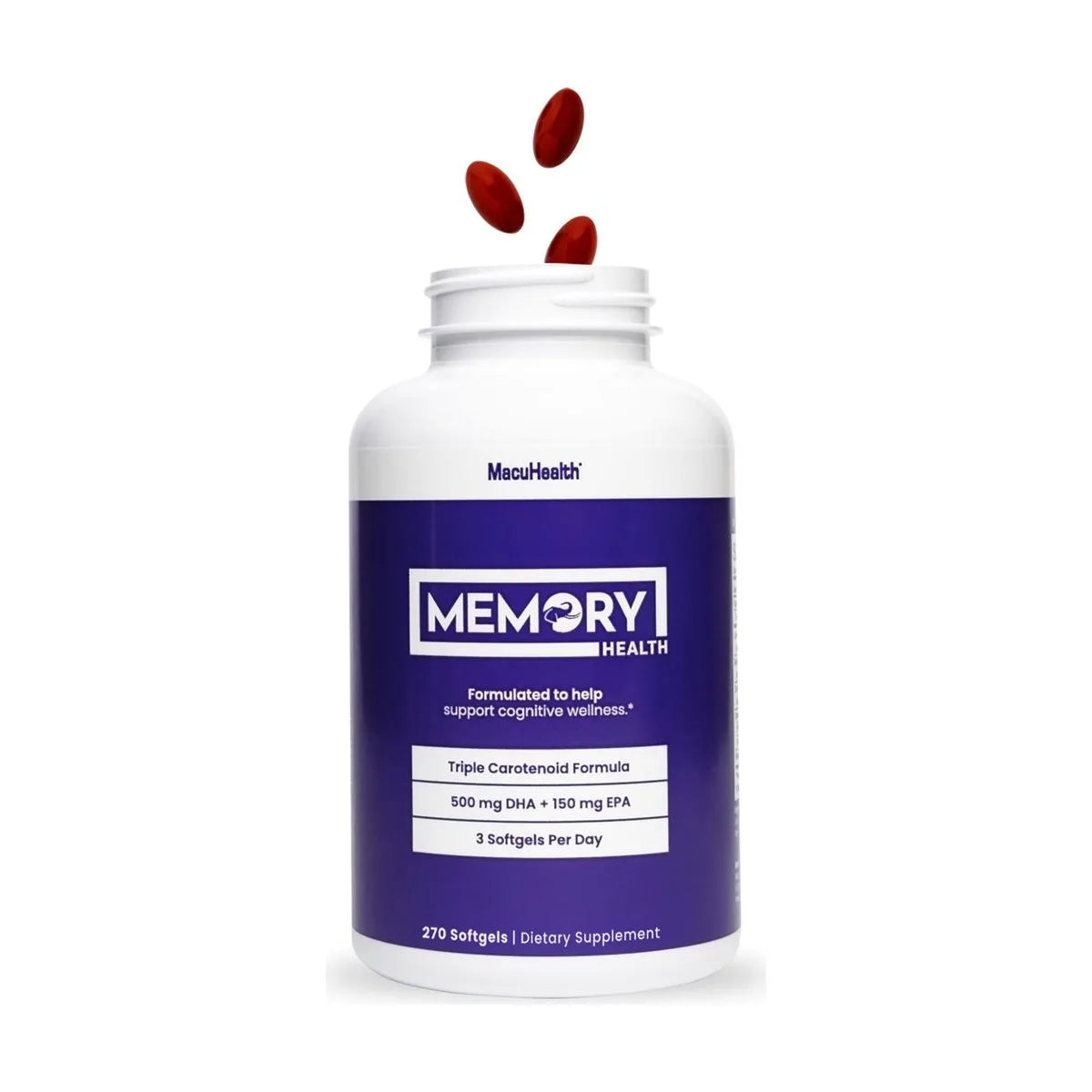 MacuHealth Memory Health Nutritional Supplement, 270 Softgels