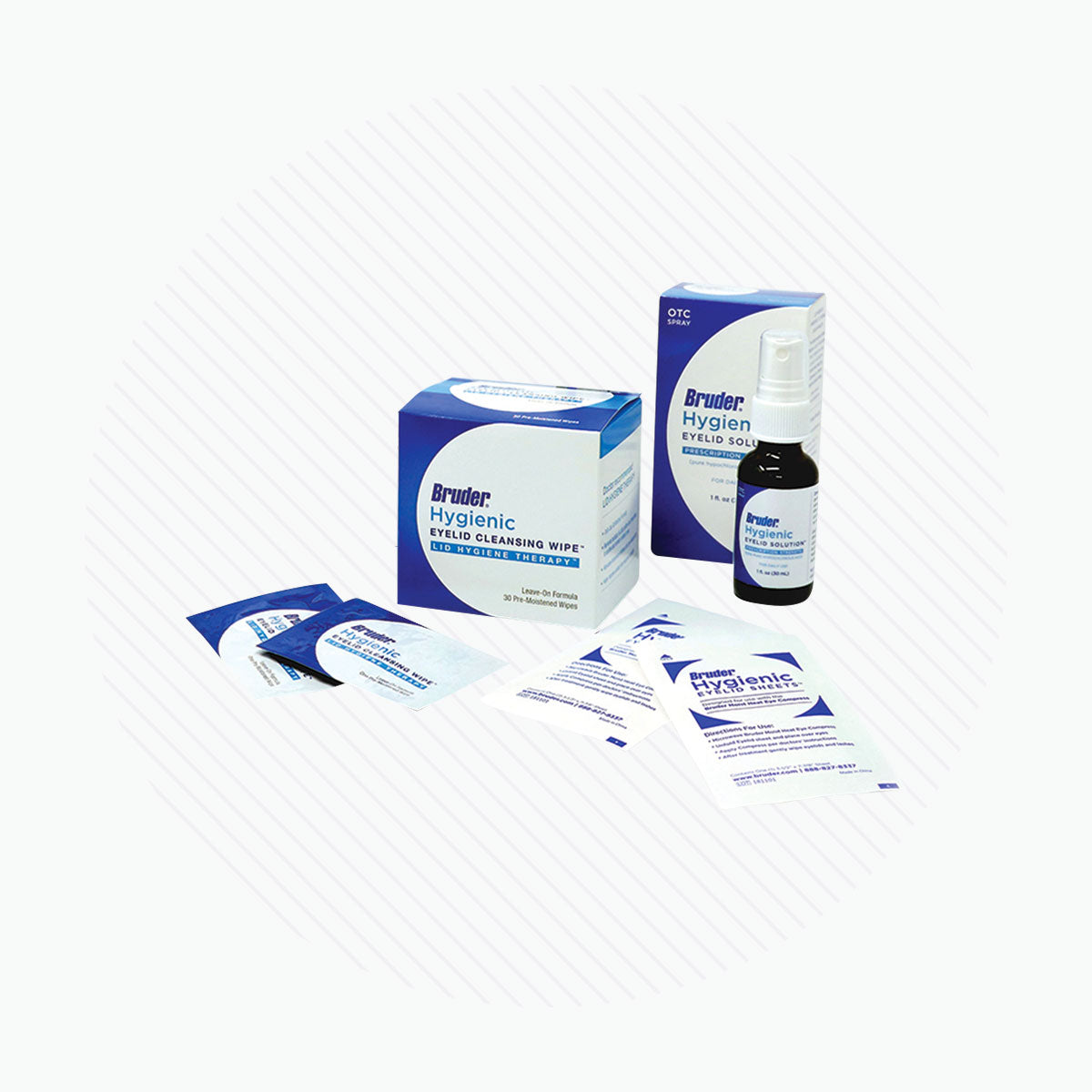 Bruder Hygienic Eyelid Cleansers Combo Pack (Spray & Wipes)