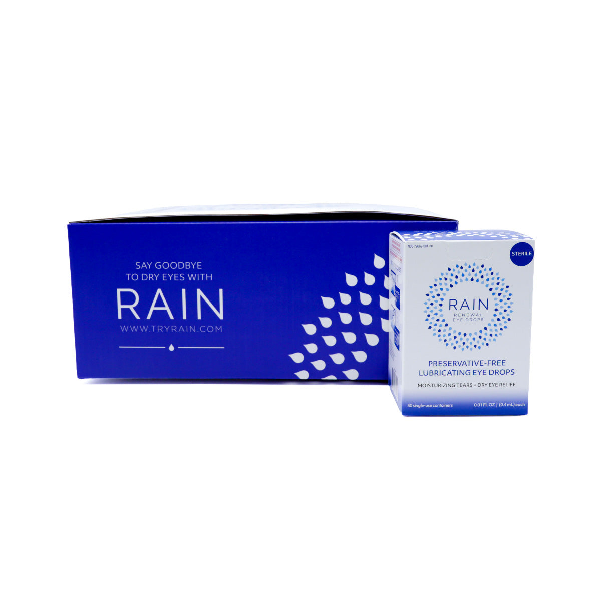 Display Case Rain Renewal Eye Drops PF Single-Use Vials (12 Boxes)