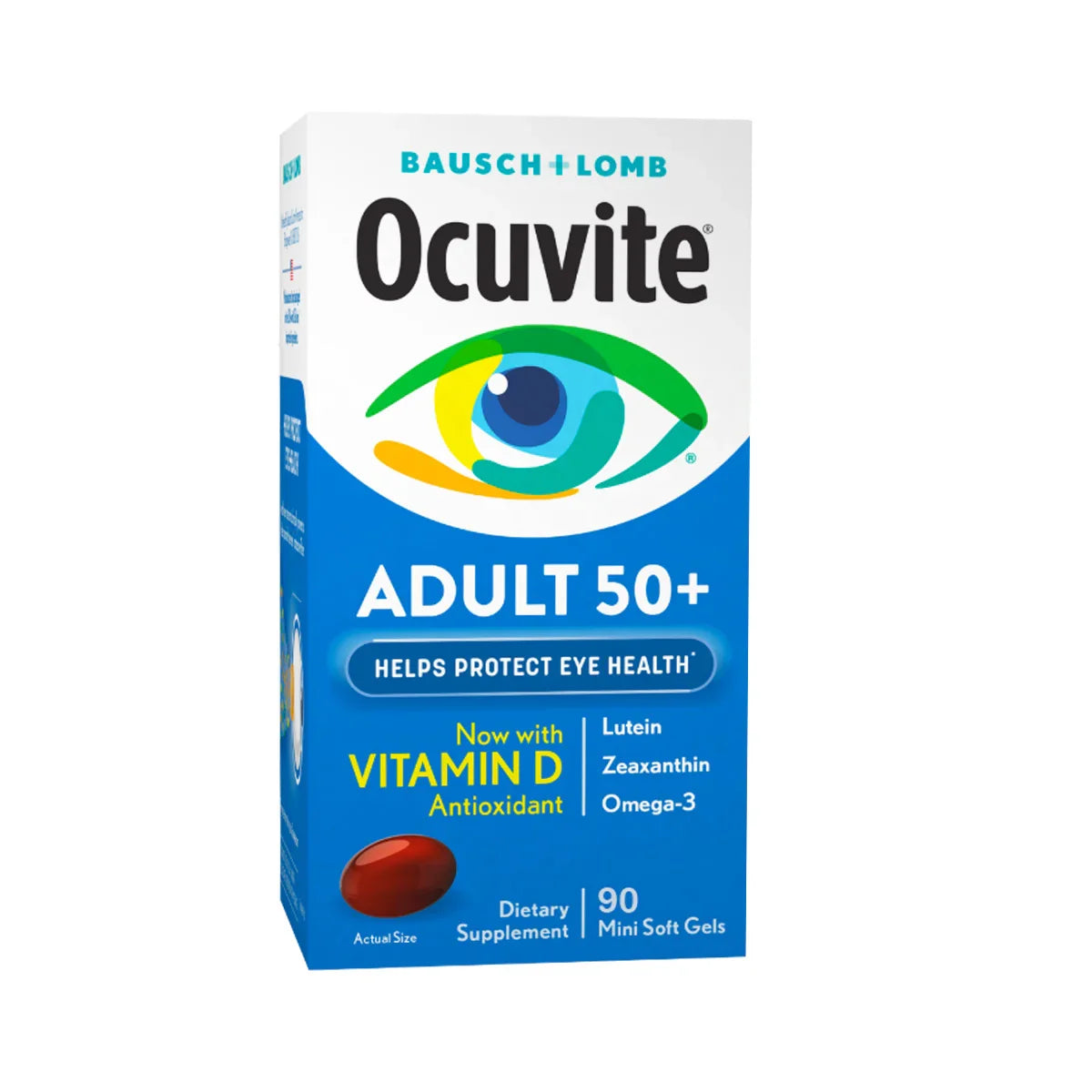 Ocuvite Eye Vitamin & Mineral Supplement, Contains Zinc, Vitamins C, E, Omega 3, Lutein, & Zeaxanthin, 90 Softgels