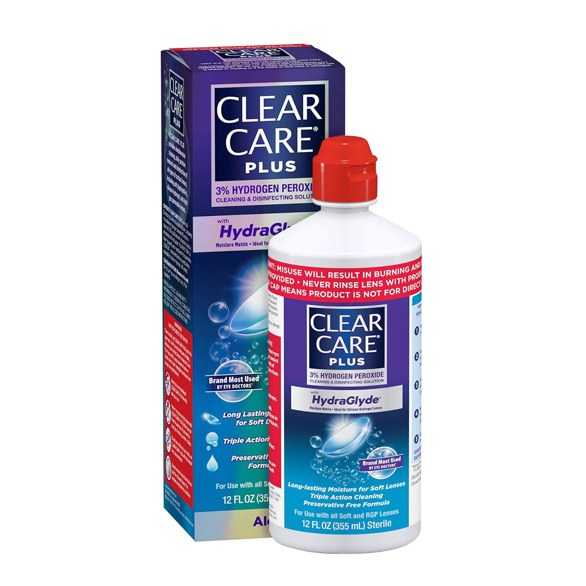 Clear Care Plus Cleaning Solution with Lens Case, 12 Oz Bottle