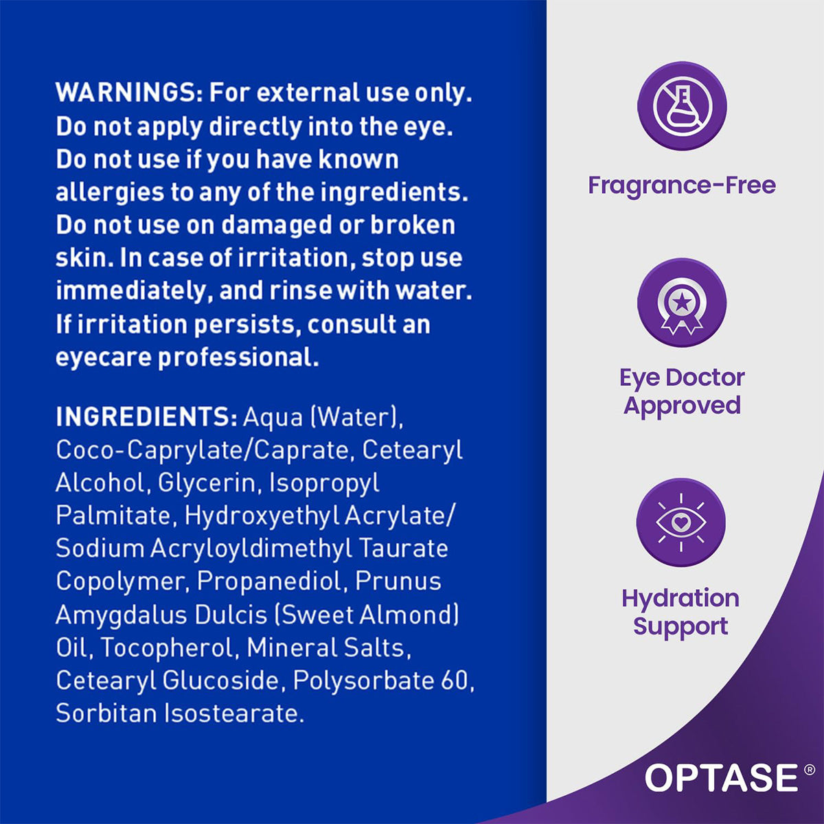 Optase LIFE Sensitive Eye Daily Renewal Cream - Relief for Dry, Sensitive Eyes (15mL)