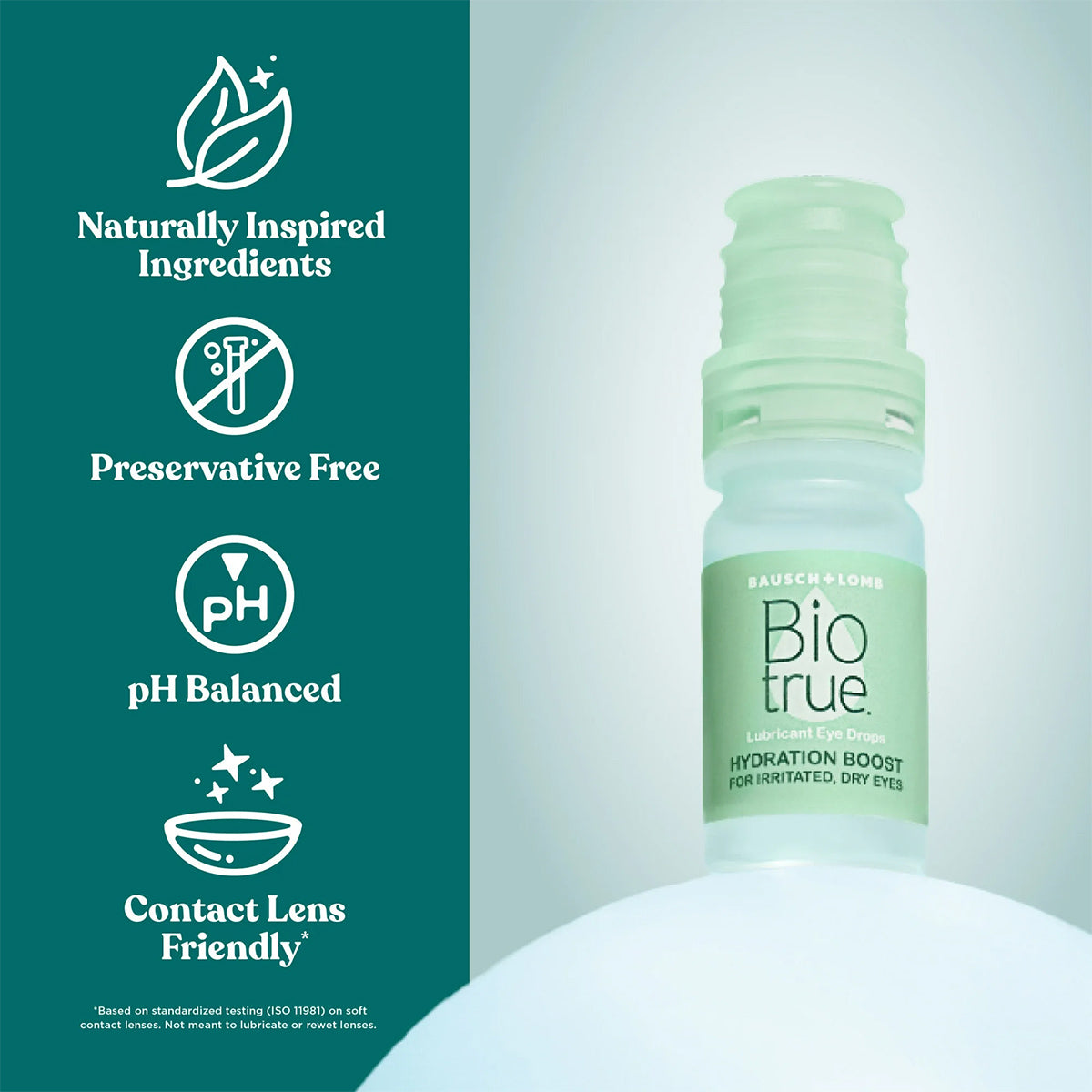 Biotrue Hydration Boost Eye Drops, Preservative Free, Soft Contact Lens Friendly (10 mL), Pack of 2 (600+ Drops)