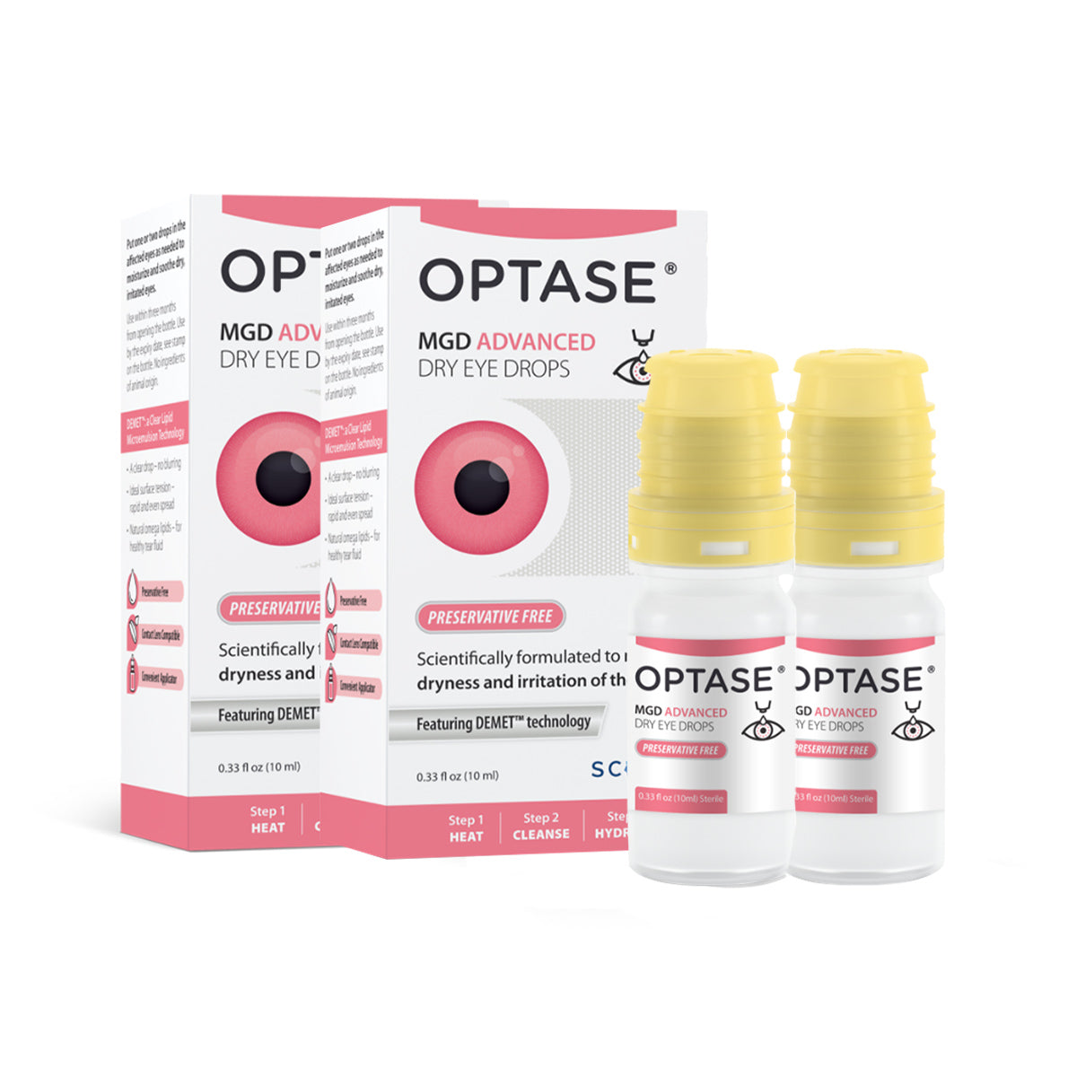 Optase MGD Advanced Eye Drops Preservative-Free 2 Month Supply (300 drops) (1 Bottle)