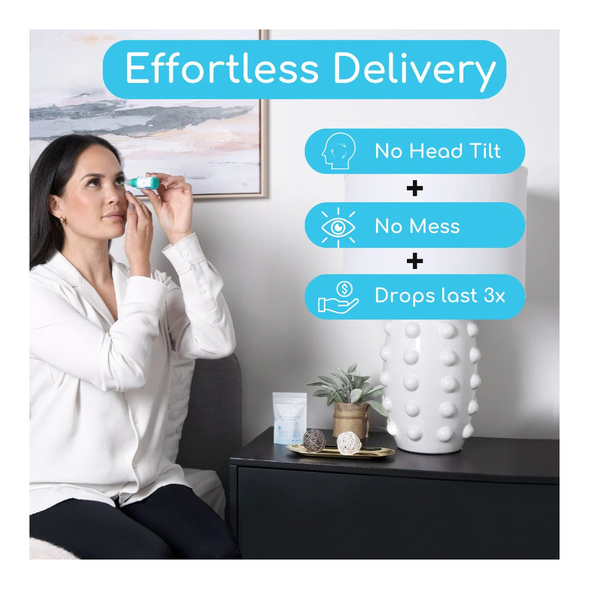 Precision Dropper Eye Drop Assist Device – Mess-Free Eyedrop – Compatible with Most Bottles -