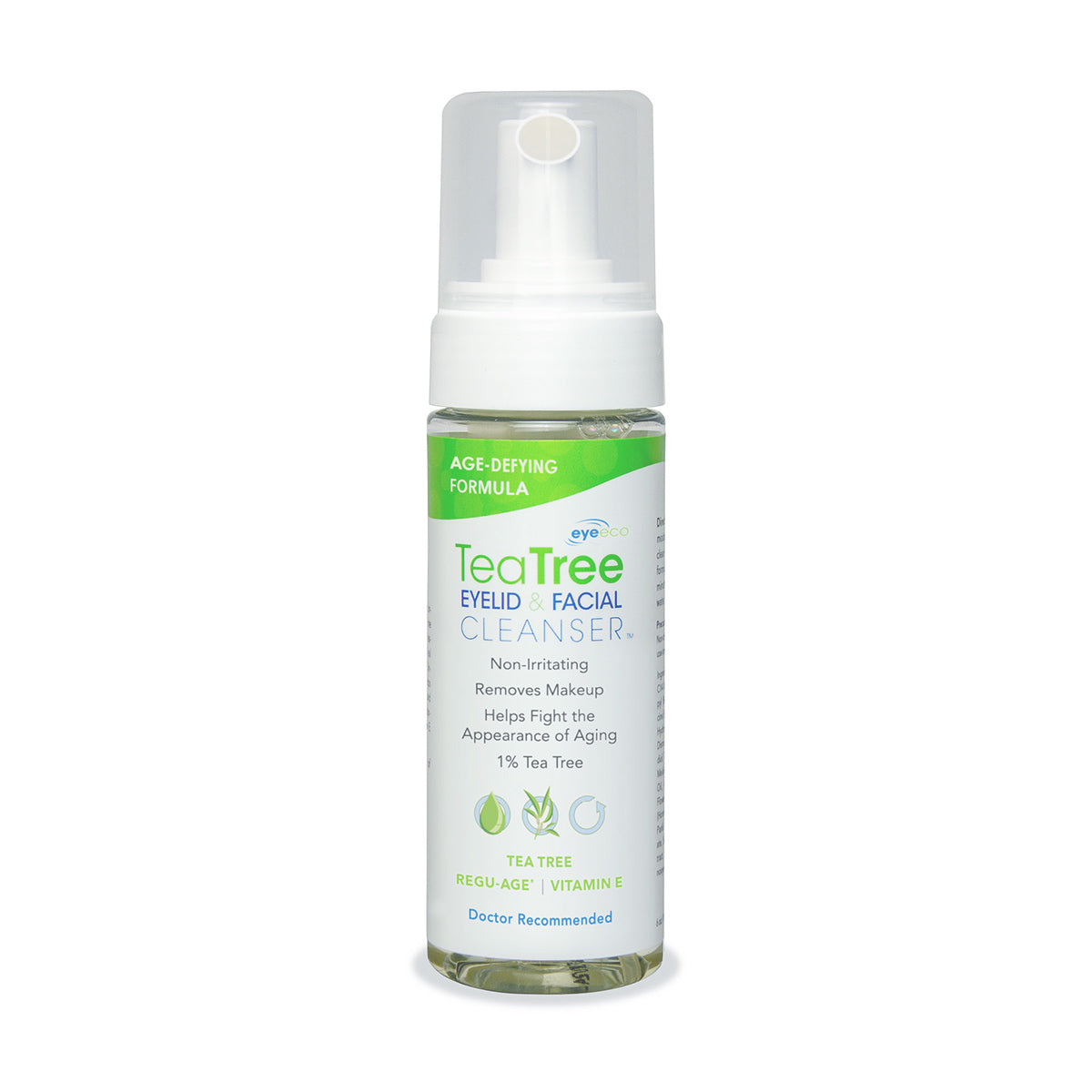 TranquilEyes Age-Defying 1% Tea Tree Eyelid & Facial Cleanser – Reduces Dark Circles & Puffiness, Hydrating & Soothing Formula