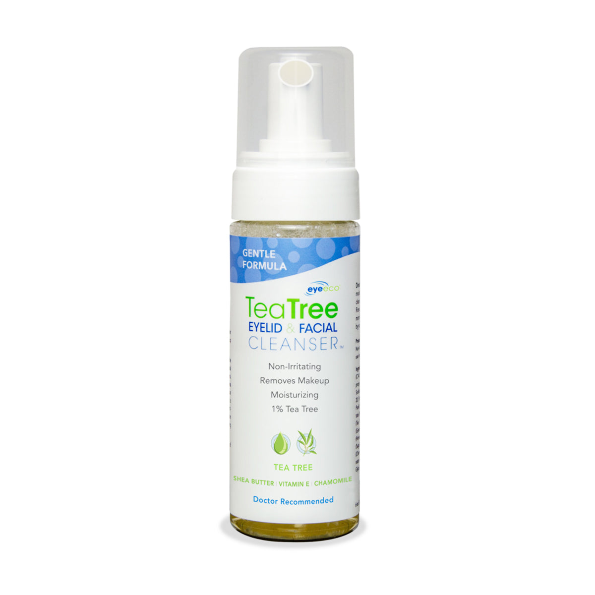 Try EyeEco Gentle Formula Tea Tree Eyelid & Facial Cleanser by PRN for soothing, doctor-recommended care. This 1% tea tree formula, ideal for sensitive skin, removes makeup and moisturizes without irritation. Available in 1.69oz or 6.09oz sizes with a convenient pump top.