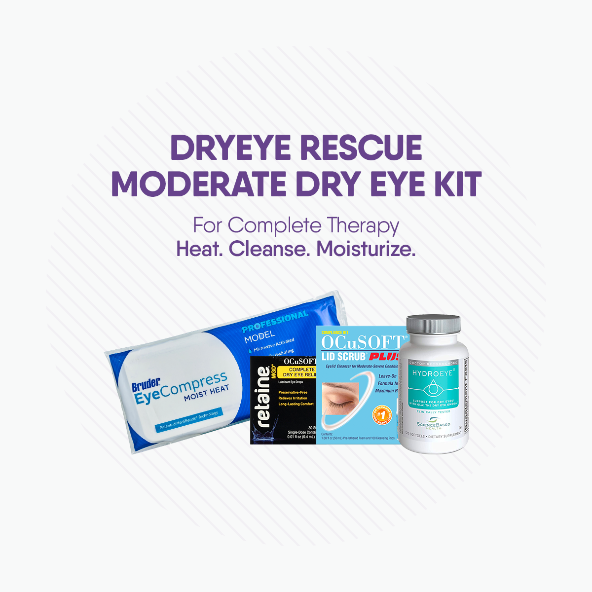 DryEye Rescue Moderate Dry Eye Bundle (4 items)