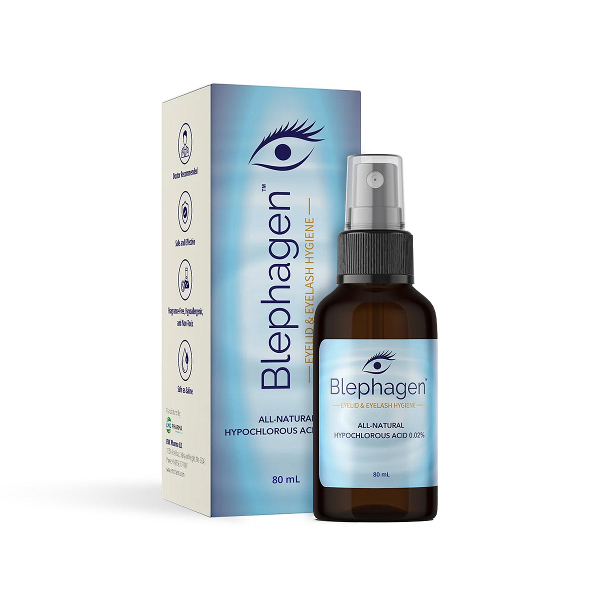 Blephagen Hypochlorous Acid for Eyelid and Eyelash Hygiene (40mL)
