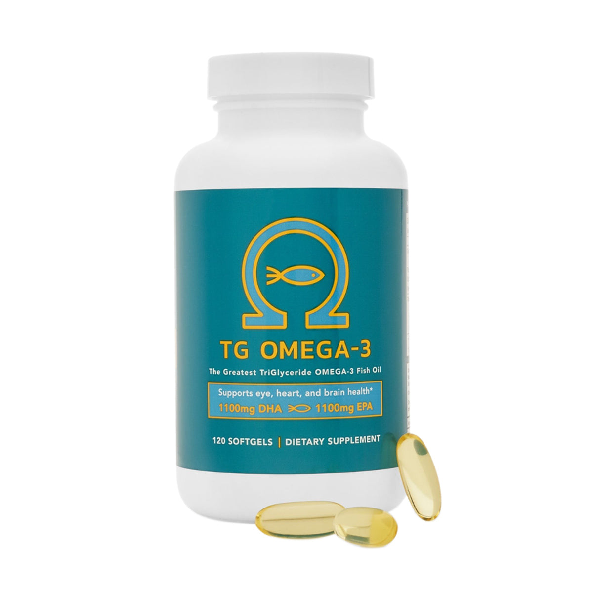 MacuHealth Omega 3 Fish Oil  - 1100mg of Omega 3, 120 Softgels (30-60 day supply)