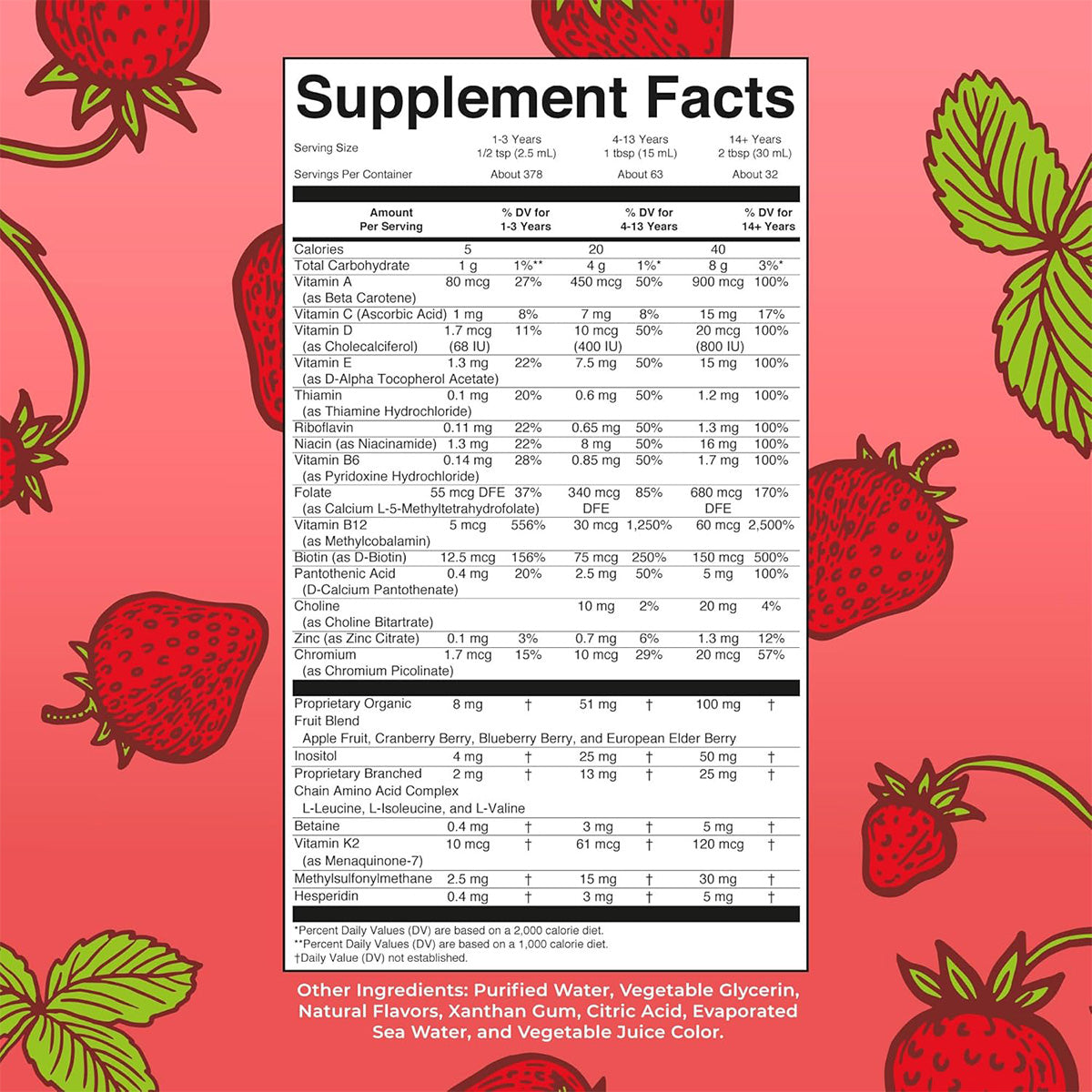 Mary Ruth's Liquid Morning Multivitamin Essentials+ - Strawberry (32 oz)