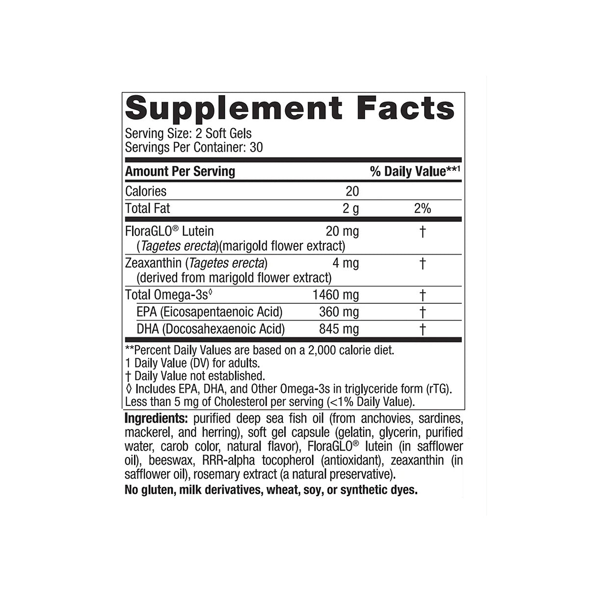Nordic Naturals ProDHA Eye – Advanced Omega-3 with Lutein & Zeaxanthin for Vision & Eye Health – 60ct & 120ct Softgels