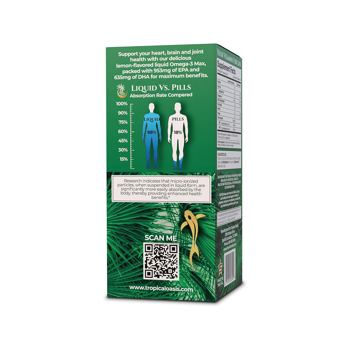 Tropical Oasis Premium Omega-3 Max (16 oz) 3 Month Supply