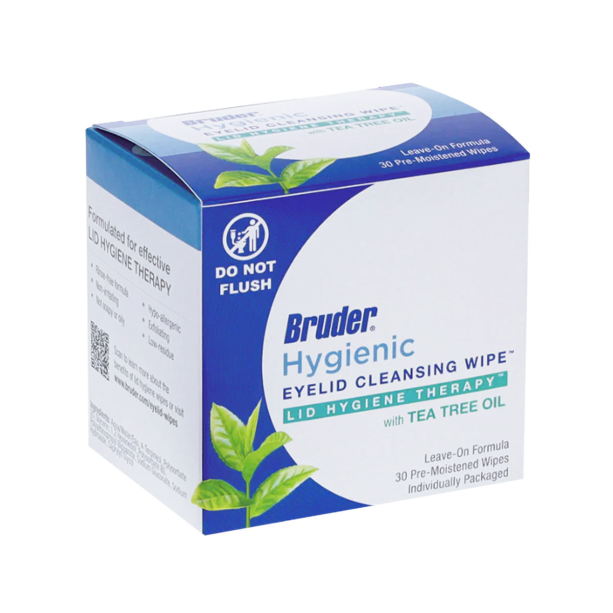 Bruder Hygienic Eyelid Cleansing Wipes with Tea Tree Oil (30ct)