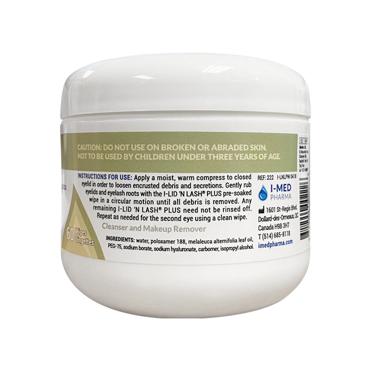 I-Lid 'n Lash® Plus (60 wipes) | Dryeye Rescue