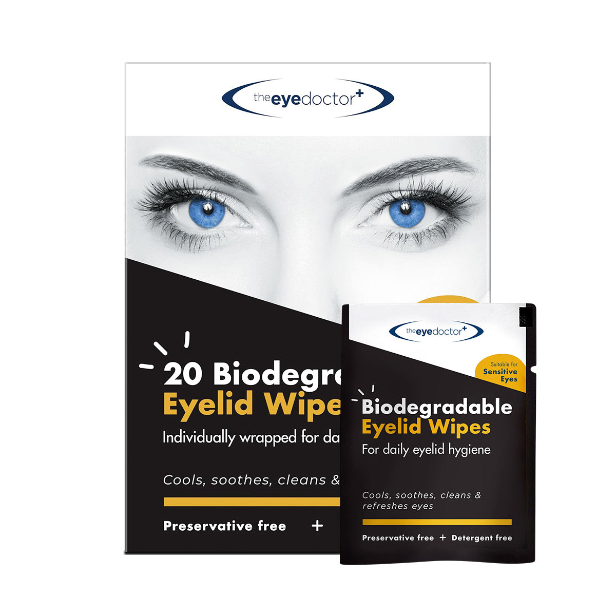 Biodegradable Eyelid Wipes for Eyelid Cleaning 20ct