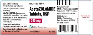 Acetazolamide Tablets 250mg ‚100 Count | Strides Pharma