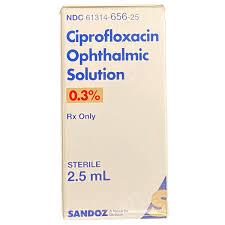 Ciprofloxacin Ophthalmic Solution 0.3%, 2.5mL- Sandoz
