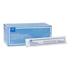 Cotton Tip Applicators, 6", Sterile, 2/pack, 100 packs/box, Wood