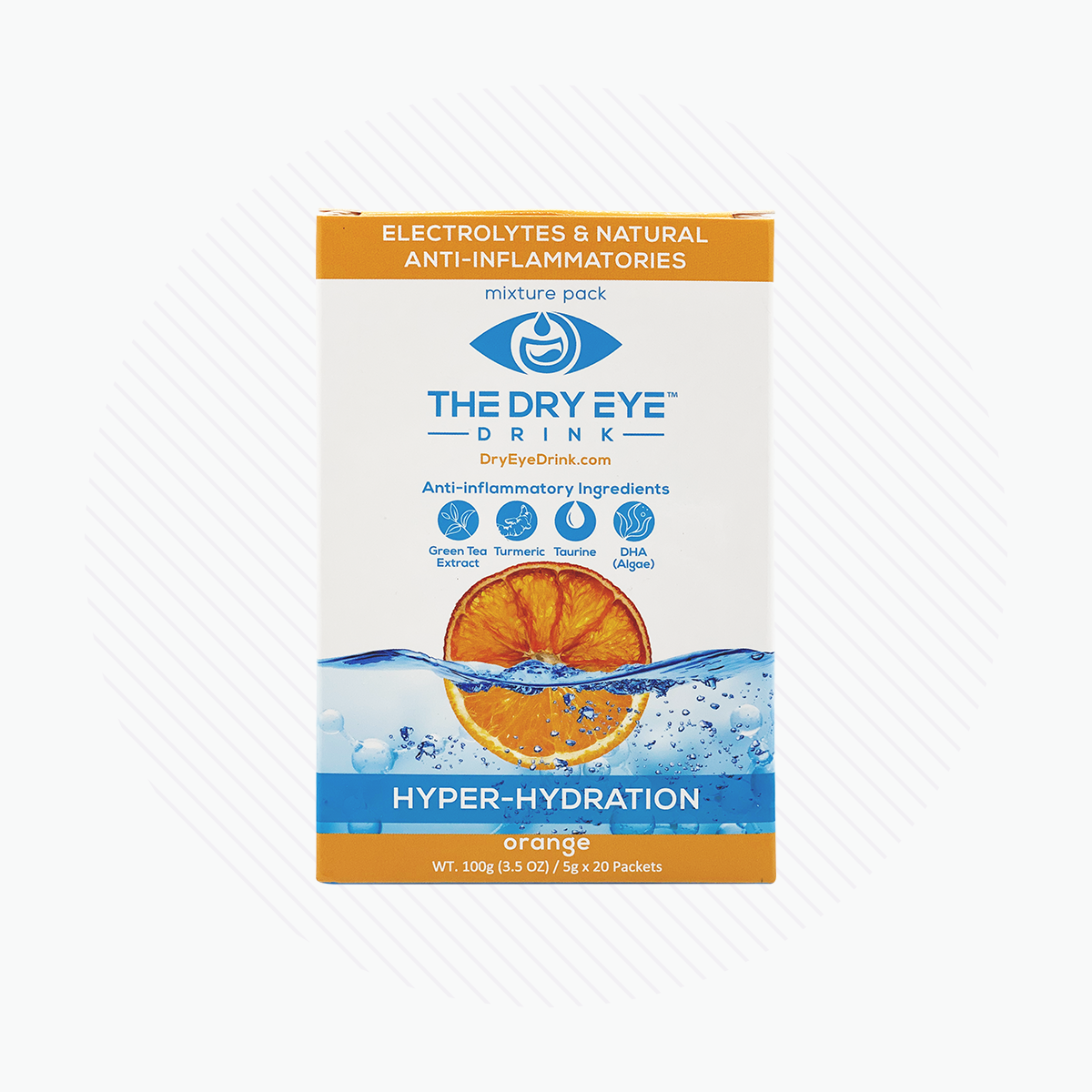 Dry Eye Drink Hyper Hydration Additive for Dry Eyes (20-pack) 4 Flavors