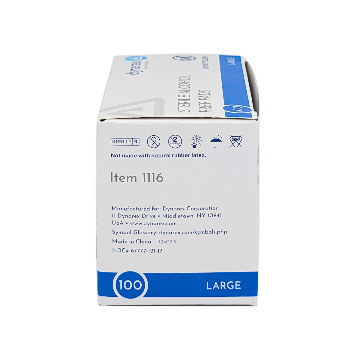 Alcohol Prep Pads, Large, 100/Box